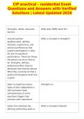 CIP practical - residential Exam&NewLine;Questions and Answers with Verified&NewLine;Solutions &vert; Latest Updated 2026