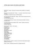 OPRE 4320 EXAM 3 REVIEW QUESTIONS