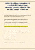 NR 304 Health Assessment I &ndash; NR304 &ndash; Chamberlain University &ndash; 2026&sol;2027 &ndash; EDAPT Weeks 1&ndash;3 Questions and Answers