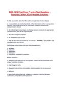 BIOL 1010 Final Exam Practice Test Questions - Brooklyn College With Complete Solutions