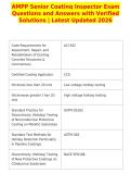AMPP Senior Coating Inspector Exam&NewLine;Questions and Answers with Verified&NewLine;Solutions &vert; Latest Updated 2026&NewLine;&NewLine;