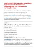 AdventHealth EKG Exam 2026 Actual Exam Questions and Verified Answers Comprehensive ECG Interpretation Certification Prep