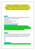 NEWBORN ASSESSMENT EXAM WITH WELL ELLABORATED 100 PRACTICE QUESTIONS AND CORRECT VERIFIED ANSWERS PLUS RATIONALES RATED A&plus; GRADE INSTANT DOWNLOAD PDF