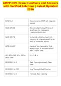 AMPP CIP1 Exam Questions and Answers&NewLine;with Verified Solutions &vert; Latest Updated&NewLine;2026&NewLine;