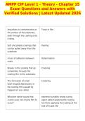 AMPP CIP Level 1 - Theory - Chapter 15&NewLine;Exam Questions and Answers with&NewLine;Verified Solutions &vert; Latest Updated 2026&NewLine;