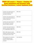 AMPP CIP Level 1 - Theory - Chapter 10&NewLine;Exam Questions and Answers with&NewLine;Verified Solutions &vert; Latest Updated 2026&NewLine;