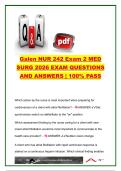 Galen NUR 242 Exam 2 Medical-Surgical Nursing 2026 &vert; 180&plus; Exam Questions and Answers &vert; Atrial Fibrillation&comma; Digoxin&comma; Myocardial Infarction&comma; ACS&comma; Angina&comma; CABG & Cardiac Dysrhythmias