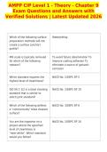 AMPP CIP Level 1 - Theory - Chapter 9&NewLine;Exam Questions and Answers with&NewLine;Verified Solutions &vert; Latest Updated 2026&NewLine;