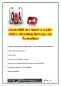 Galen NUR 242 Exam 2 2026&ndash;2027 &vert; 250&plus; Exam Questions and Answers &vert; Fluid & Electrolyte Imbalances&comma; Acid-Base Disorders&comma; Hyperkalemia&comma; Hyponatremia&comma; Calcium Disorders & Med-Surg Nursing