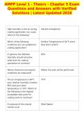 AMPP Level 1 - Theory - Chapter 5 Exam&NewLine;Questions and Answers with Verified&NewLine;Solutions &vert; Latest Updated 2026&NewLine;&NewLine;