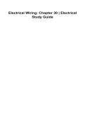 Electrical Wiring Chapter 30 Electrical Study Guide 2025&sol; 2026 100&percnt; Verified With Correct Questions and Answers Complete Electrical Wiring Systems Chapter 30 NEC Code Applications Installation Methods Safety Standards Troubleshooting Exam Review Guide