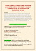 FLORIDA LP MASTER QUALIFIER EXAM QUESTIONS & &NewLine;ANSWERS 2026 UPDATED STUDY GUIDE &vert; REAL EXAM &NewLine;CURRENTLY TESTING &vert; EXPERT VERIFIED FOR &NewLine;GUARANTEED PASS 2026