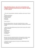 HOSA PHARMACOLOGY  300 ACTUAL QUESTIONS AND &NewLine;CORRECT ANSWER WITH RATIONALE ALREADY GRADED &NewLine;A&plus; NEW UPDATE