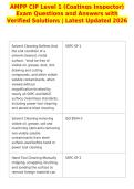 AMPP CIP Level 1 &lpar;Coatings Inspector&rpar;&NewLine;Exam Questions and Answers with&NewLine;Verified Solutions &vert; Latest Updated 2026&NewLine;