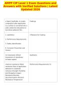 AMPP CIP Level 1 Exam Questions and&NewLine;Answers with Verified Solutions &vert; Latest&NewLine;Updated 2026&NewLine;
