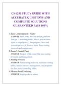 CS 6250 STUDY GUIDE WITH ACCURATE QUESTIONS AND COMPLETE SOLUTIONS GUARANTEED PASS 100&percnt;