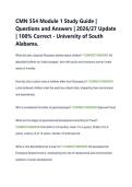CMN 554 Module 1 Study Guide &vert; &NewLine;Questions and Answers &vert; 2026&sol;27 Update &NewLine;&vert; 100&percnt; Correct - University of South &NewLine;Alabama&period; 