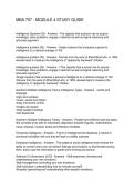 MBA 757 - MODULE 4 STUDY GUIDE