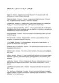 MBA 757 QUIZ 1 STUDY GUIDE