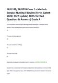 NUR 209&sol; NUR209 Exam 1 &ndash; Medical&NewLine;Surgical Nursing II Review&vert; Fortis &lpar;Latest &NewLine;2026&sol; 2027 Update&rpar; 100&percnt; Verified &NewLine;Questions & Answers &vert; Grade A 