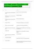 cna state exams Questions and Answers Updated 2026
