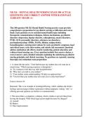 NR 326 &ndash; MENTAL HEALTH NURSING EXAM 300 ACTUAL &NewLine;QUESTIONS AND CORRECT ANSWER WITH RATIONALE &NewLine;ALREADY GRADE A&plus; &NewLine; &NewLine;