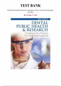 Dental Public Health & Research&colon; Contemporary Practice for the Dental Hygienist &mdash; 4th Edition&comma; by Christine Nathe &vert; Complete Test Bank &lpar;Ch&period; 1-22&rpar;