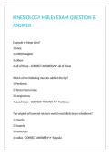 KINESIOLOGY MBLEx EXAM QUESTION & ANSWER