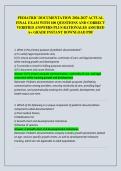 PEDIATRIC DOCUMENTATION 2026-2027 ACTUAL FINAL EXAM WITH 100 QUESTIONS AND CORRECT VERIFIED ANSWERS PLUS RATIONALES ASSURED A&plus; GRADE INSTANT DOWNLOAD PDF