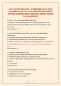 VITA CERTIFICATION EXAM &ndash; NEWEST 2026 ACTUAL EXAM &NewLine;&lpar;V1&rpar; COMPLETE 200 REAL EXAM QUESTIONS AND CORRECT &NewLine;DETAILED ANSWERS &lpar;VERIFIED ANSWERS&rpar; ALREADY GRADED &NewLine;A&plus; &vert;&vert; BRAND NEW&excl;&excl;