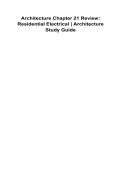 Architecture Chapter 21 Review Residential Electrical Architecture Study Guide 2025&sol; 2026 100&percnt; Verified With Correct Questions and Answers Complete Residential Electrical Systems Building Design Wiring Layouts Safety Standards NEC Applications Installatio