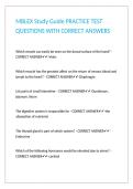 MBLEX Study Guide PRACTICE TEST QUESTIONS WITH CORRECT ANSWERS 