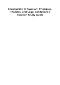Introduction to Taxation&colon; Principles&comma; Theories&comma; and Legal Limitations &ndash; Taxation Study Guide &vert; 2026 Update