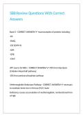 SBB Review Questions With Correct Answers
