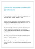 SBB Practice Test Review Questions With Correct Answers