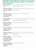 WGU D080 International Business - Modules 1-12 Key Concepts Study Guide - Verified Questions & Answers - A&plus; Guaranteed Success Exam Prep