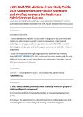 LSUS MHA 706 Midterm Exam Study Guide 2026 Comprehensive Practice Questions and Verified Answers for Healthcare Administration Success