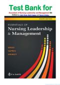 Test Bank for Essentials of Nursing Leadership and Management 8th Edition by Sally Weiss&comma; Ruth Tappen and Karen Grimley isbn-9781719646581