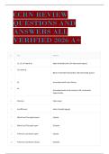 CCRN REVIEW QUESTIONS AND ANSWERS ALL VERIFIED 2026 A&plus;