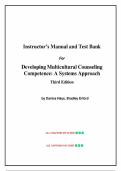 Developing Multicultural Counseling Competence&colon; A Systems Approach&comma; 3rd Edition  &mdash; by Danica Hays&comma; Bradley Erford &mdash; Instructor&rsquo;s Manual and Test Bank &lpar;Ch&period; 1-18&rpar;