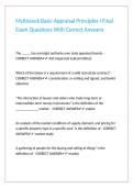 McKissock Basic Appraisal Principles I Final Exam Questions With Correct Answers 