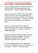 ATI RN Pediatric Proctored Exam 2026-2027 &NewLine;WITH CORRECT QUESTAION AND ANSWERS 
