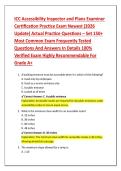 ICC Accessibility Inspector and Plans Examiner &NewLine;Certification Practice Exam Newest &lpar;2026 &NewLine;Update&rpar; Actual Practice Questions &ndash; Set 150&plus; &NewLine;Most Common Exam Frequently Tested &NewLine;Questions And Answers In Details 100&percnt; &NewLine;Verified Exam Highly Recommendable For 