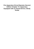 Fire Apparatus Driver-Operator Second Edition Chapter 15&colon; Apparatus Equipped with an Aerial Device Study Guide &vert; 2026 Update