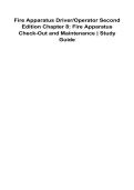 Fire Apparatus Driver-Operator Second Edition Chapter 8&colon; Fire Apparatus Check-Out and Inspection Study Guide &vert; 2026 Update