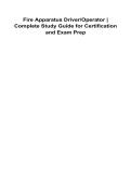 Fire Apparatus Driver-Operator&colon; Complete Study Guide for Certification and Exam Prep &vert; 2026 Update
