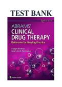 Test Bank For Abrams&rsquo; Clinical Drug Therapy Rationales for Nursing Practice 12th Edition Geralyn Frandsen&NewLine;