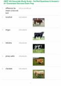 AEST AG Associate Study Guide - Verified Questions & Answers - A&plus; Guaranteed Success Exam Prep