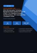 WGU C954 Information Technology Management OA Exam Set 5 Parts 1-3 Questions & Answers Verified Actual Exam 2026&sol;2027 &ndash; Complete Exam-Style Q&As &vert; 100&percnt; Certified Verified &ndash; Pass Guaranteed &ndash; A&plus; Graded
