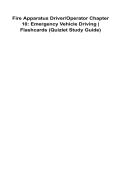 Fire Apparatus Driver-Operator Chapter 10&colon; Emergency Vehicle Driving Flashcards &vert; 2026 Update
